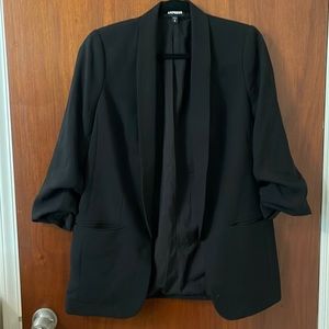 Express Ruched Sleeve Boyfriend Blazer M